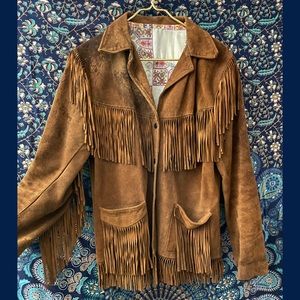 Vintage Suede Fringe Jacket